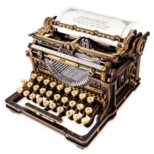 ROKR 3D-Holz-Puzzle Schreibmaschine / Mechanical Typewriter