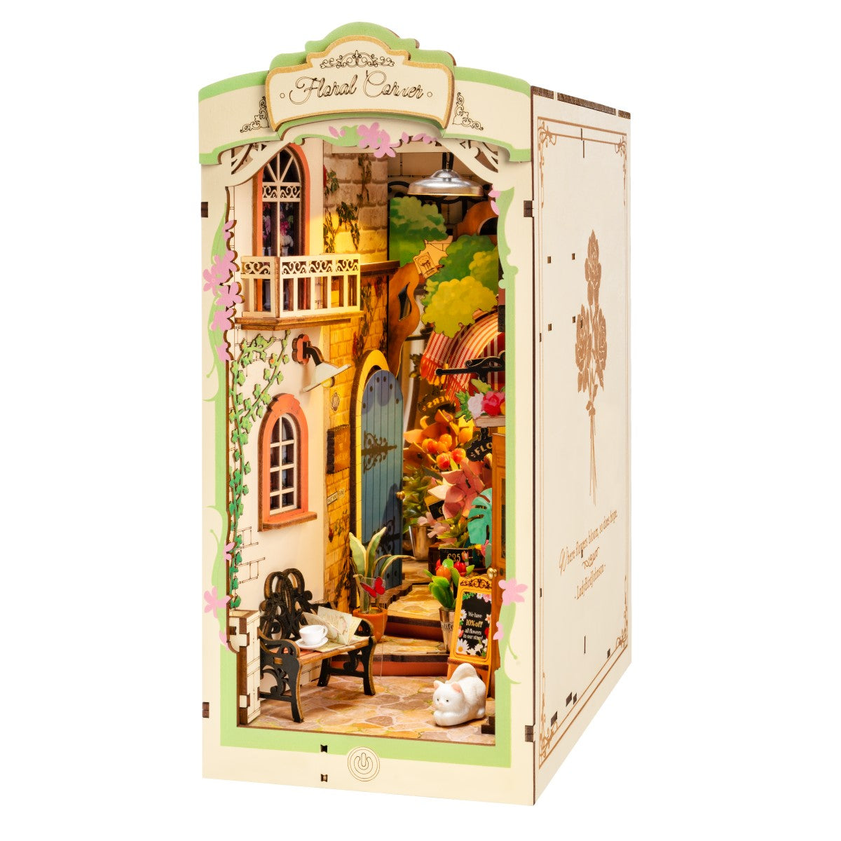 Rolife 3D-Holz-Puzzle Book Nook "Floral Corner"