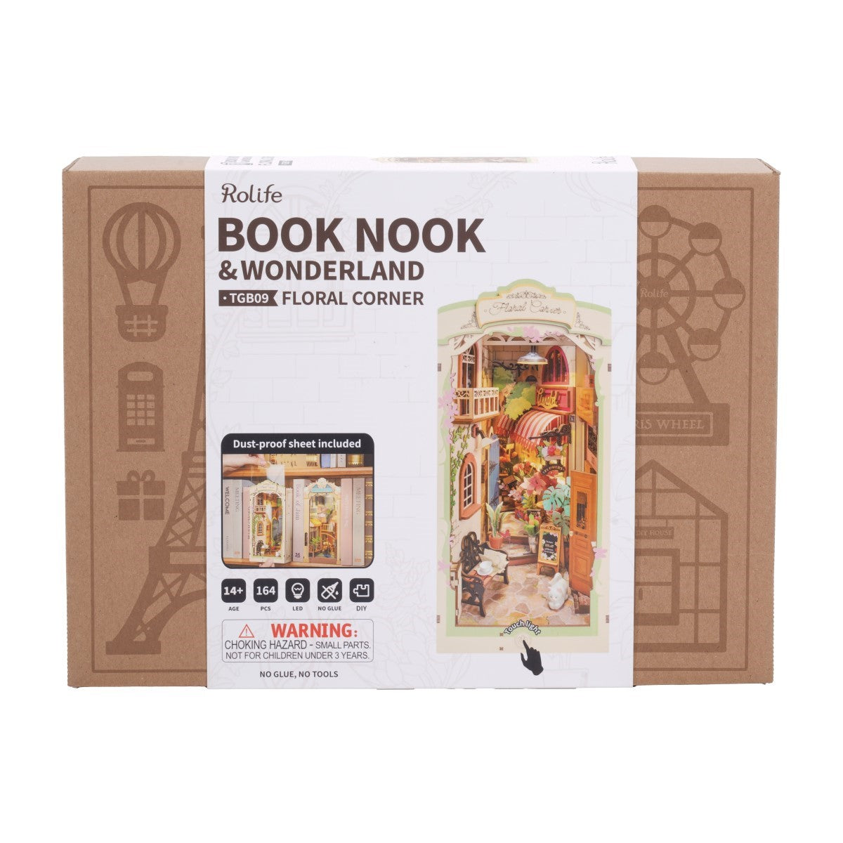 Rolife 3D-Holz-Puzzle Book Nook "Floral Corner"