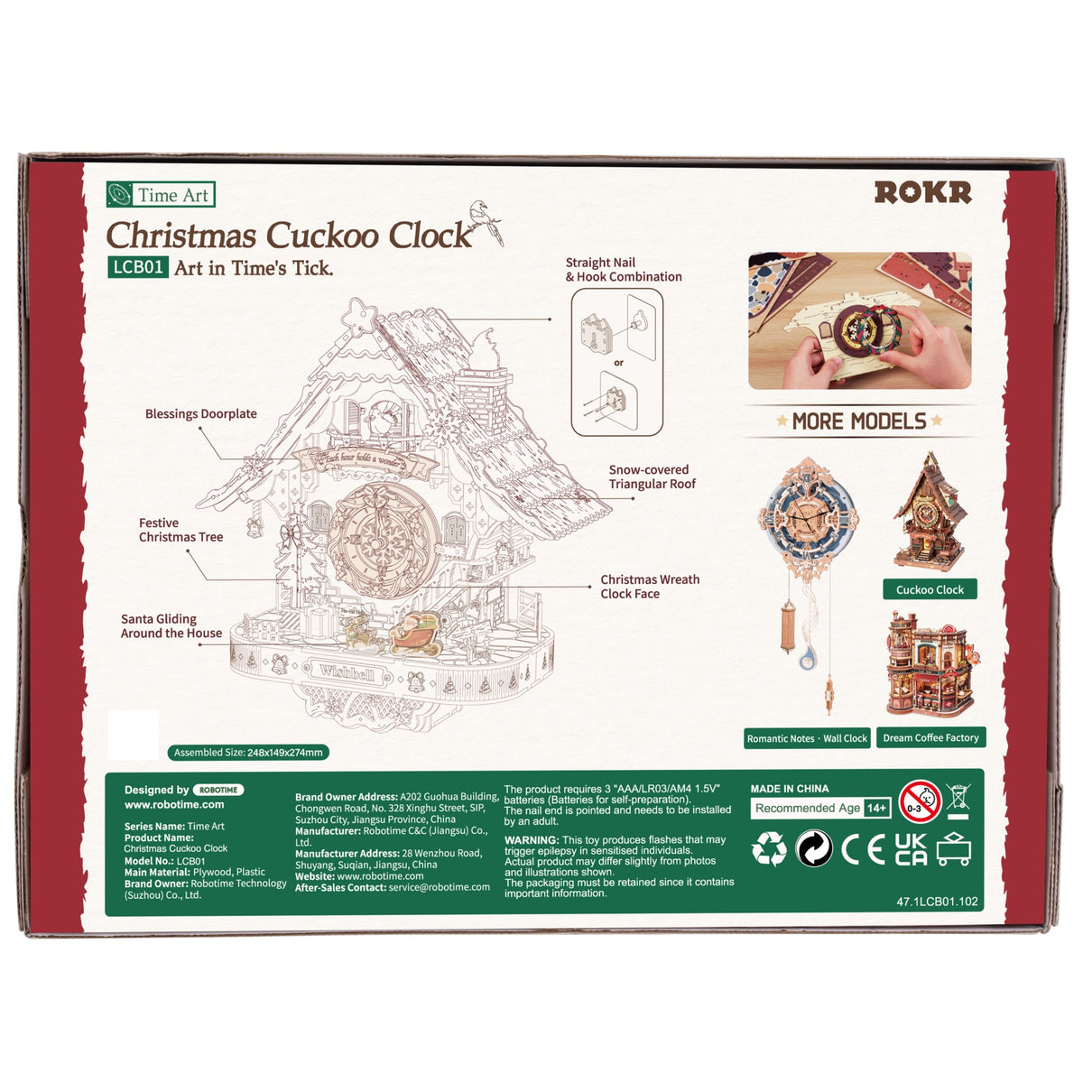 ROKR 3D-Holz-Puzzle Kuckucksuhr