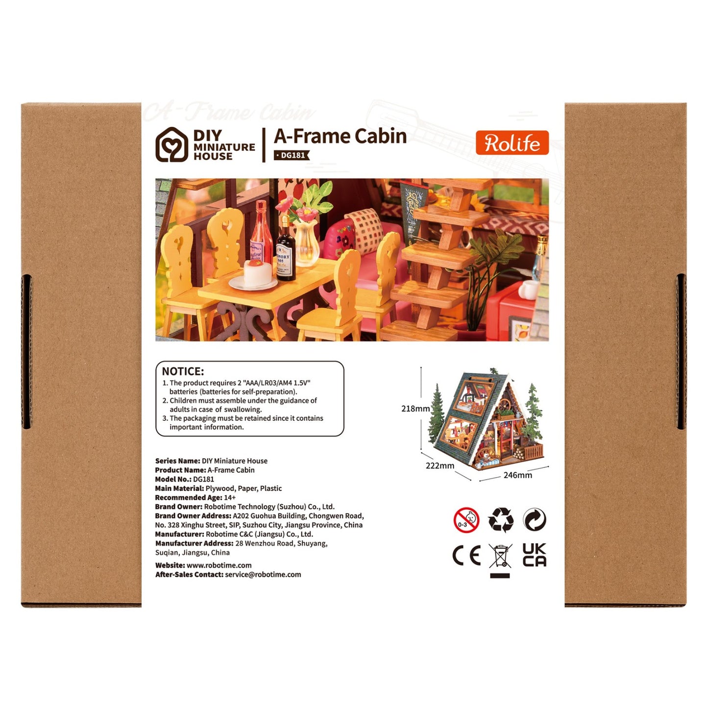 Rolife 3D-Holz-Puzzle DIY "A-Frame-Hütte"