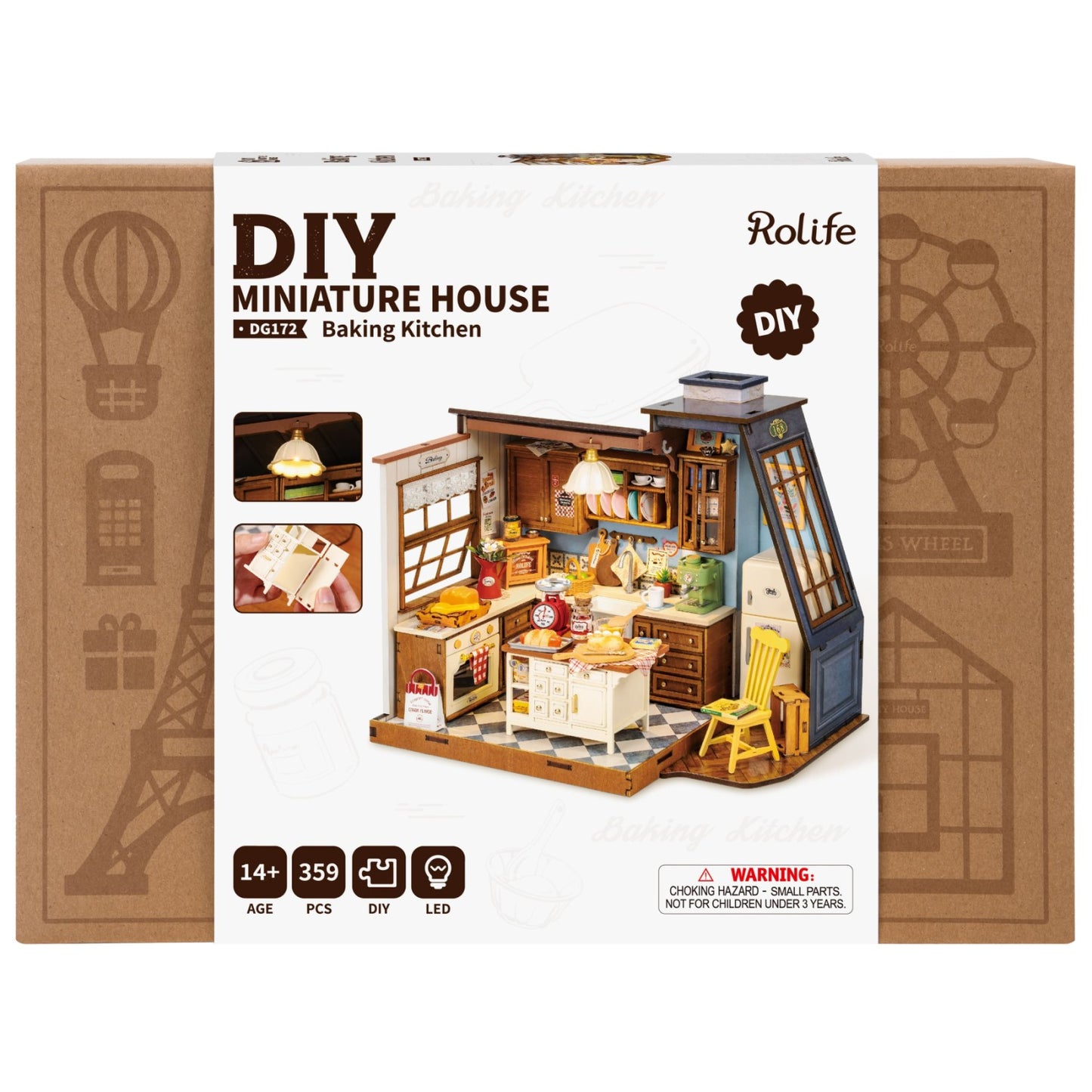 Rolife 3D-Holz-Puzzle DIY "Baking Kitchen"
