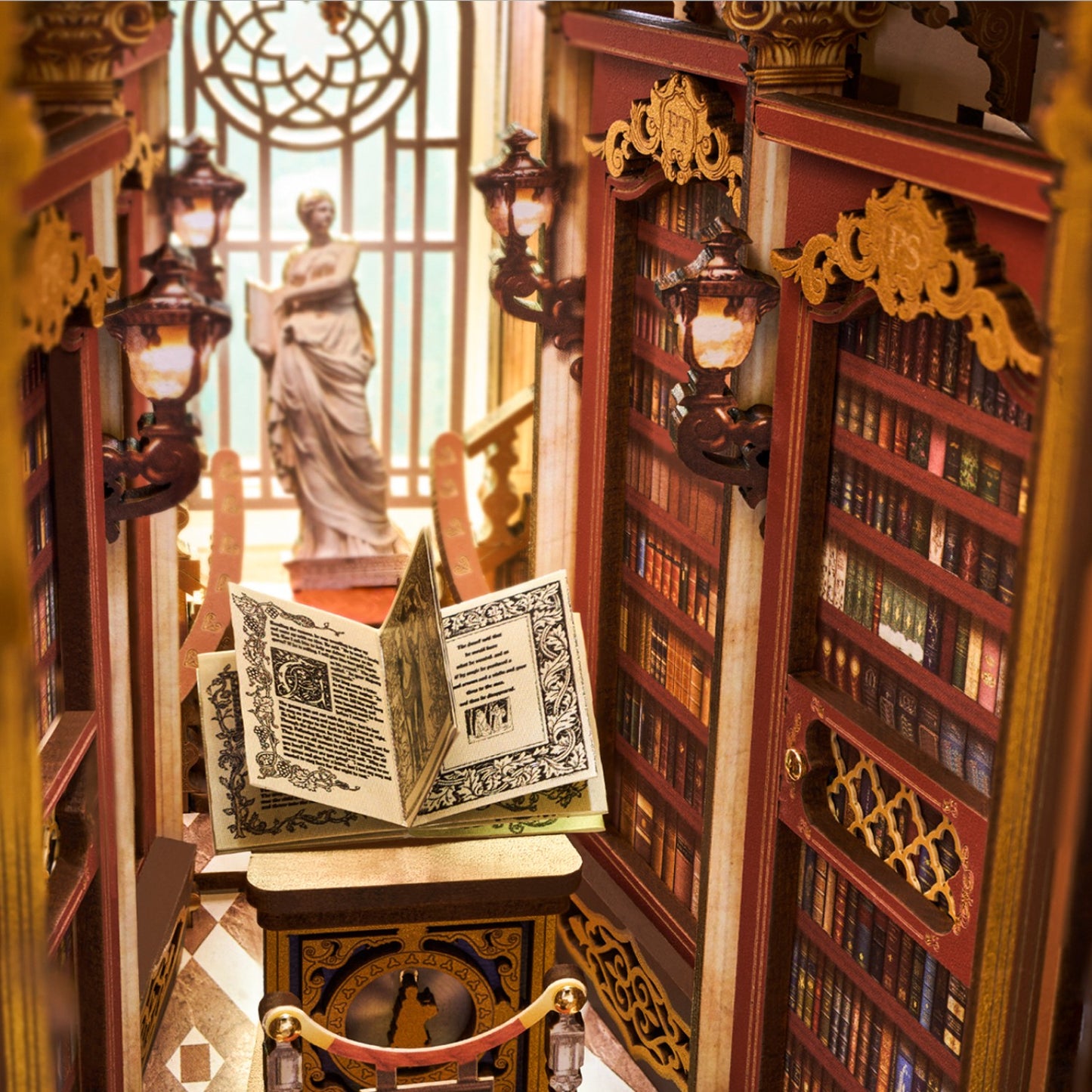 Rolife 3D-Holz-Puzzle Book Nook "Bibliothek der Wunder"