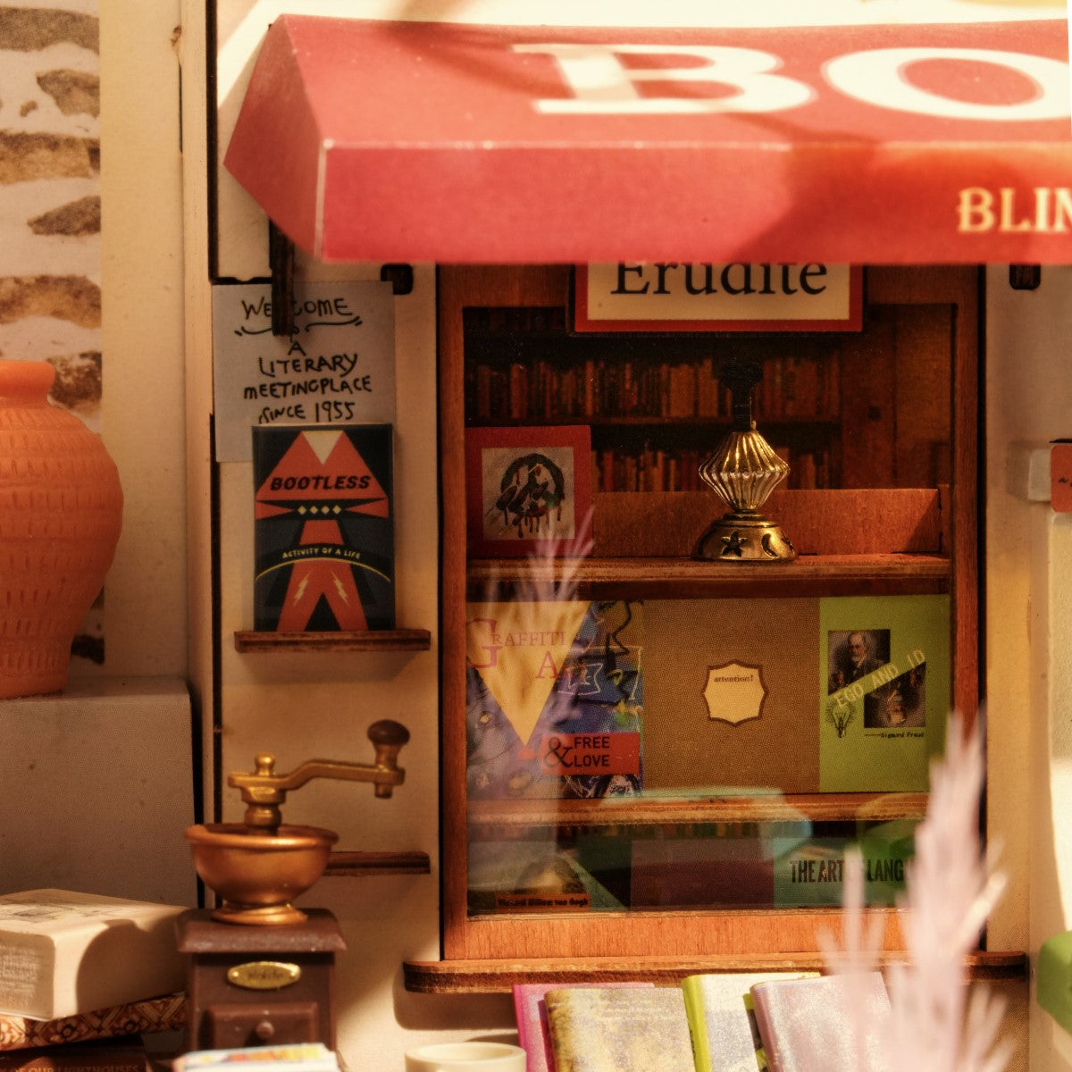 Rolife 3D-Holz-Puzzle DIY Miniature House "Corner Bookstore"