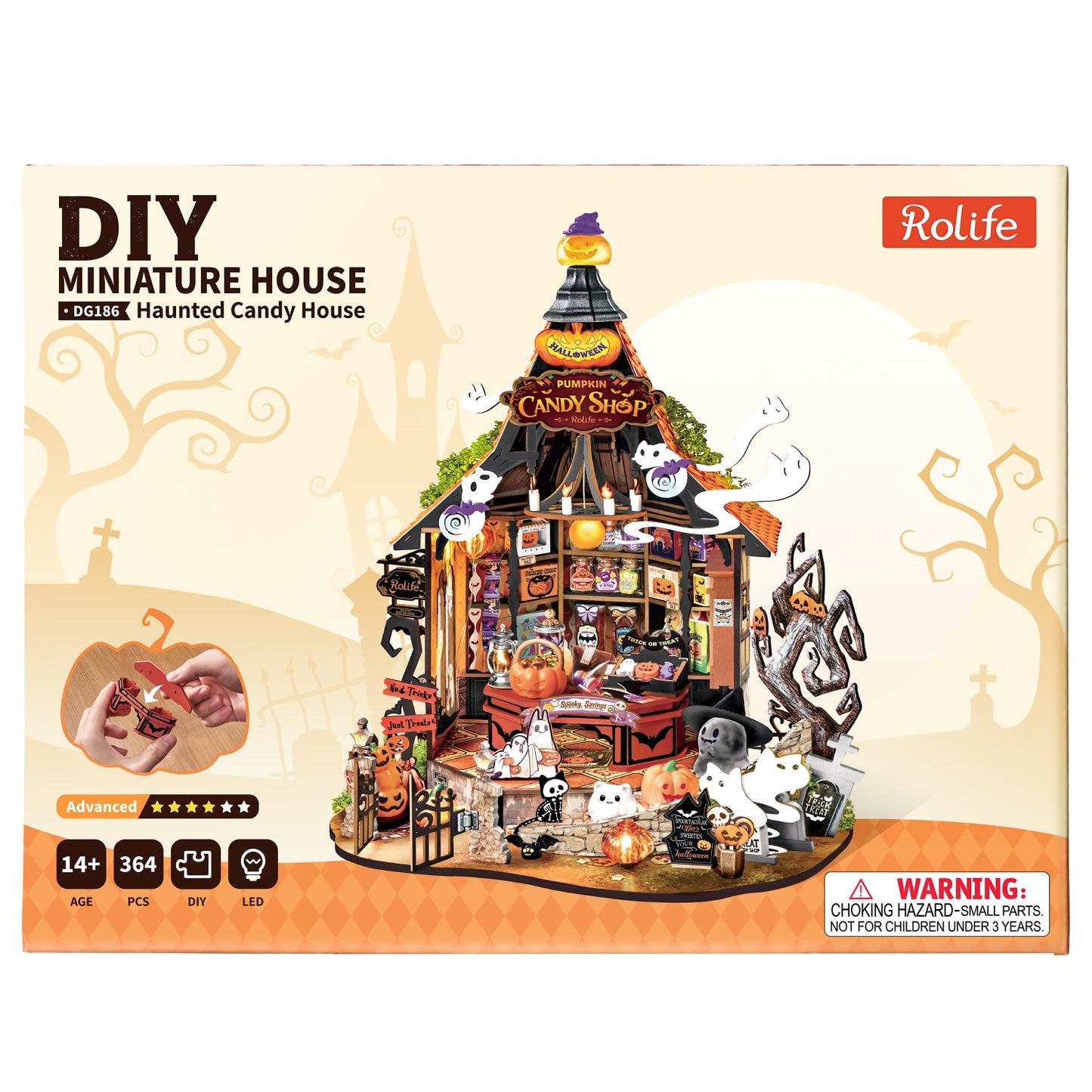 Rolife 3D-Holz-Puzzle "Haunted Candy House"
