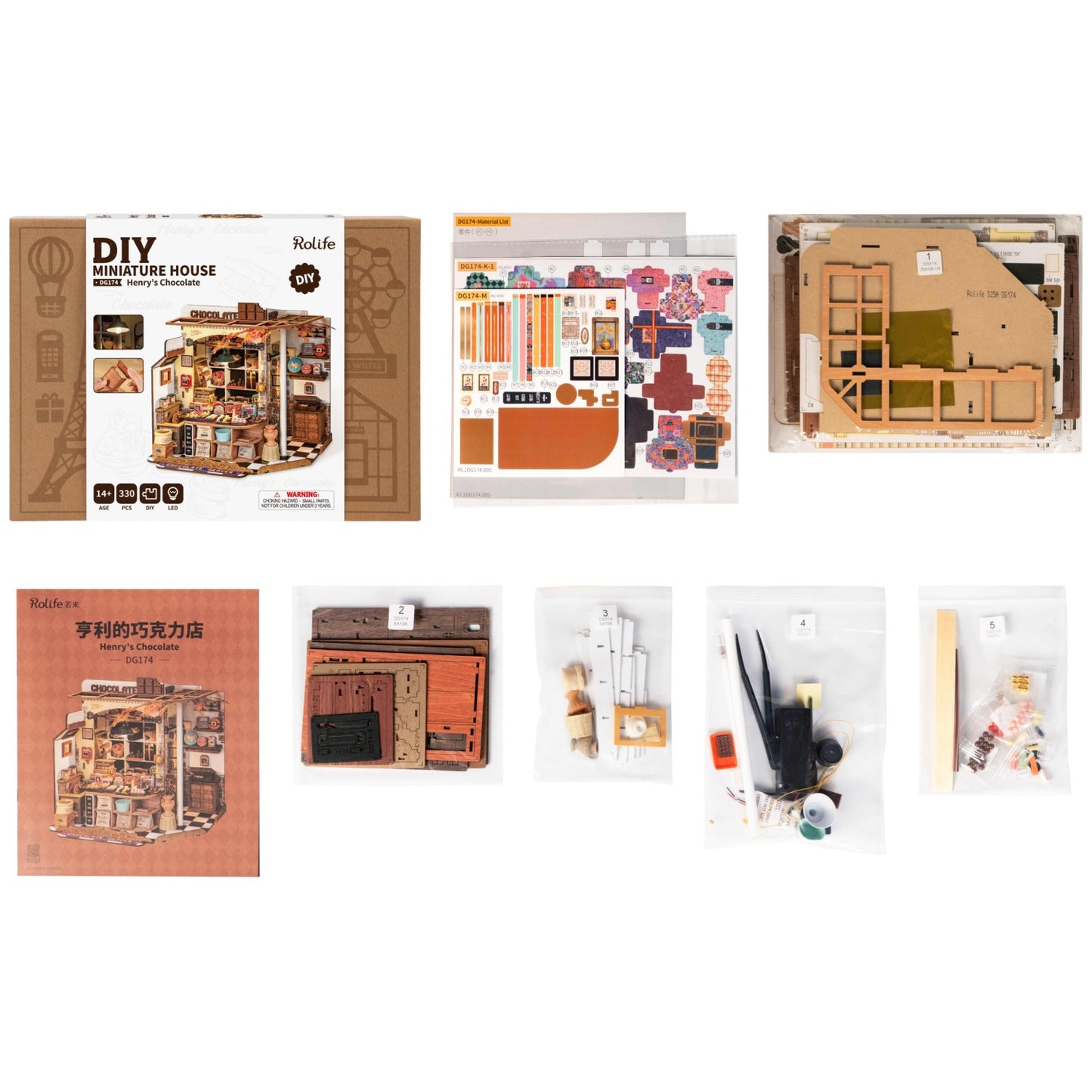 Rolife 3D-Holz-Puzzle DIY "Henry's Chocolate"