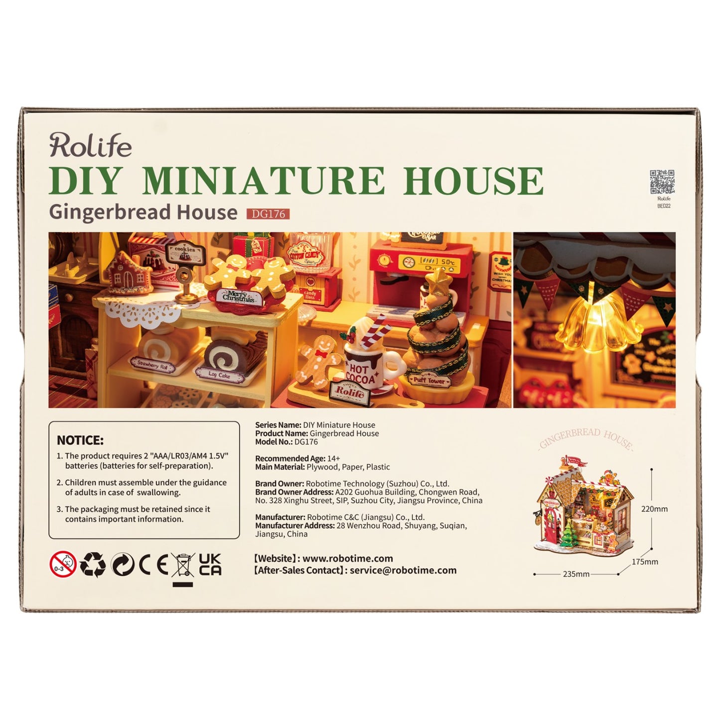 Rolife 3D-Holz-Puzzle DIY "Lebkuchenhaus"