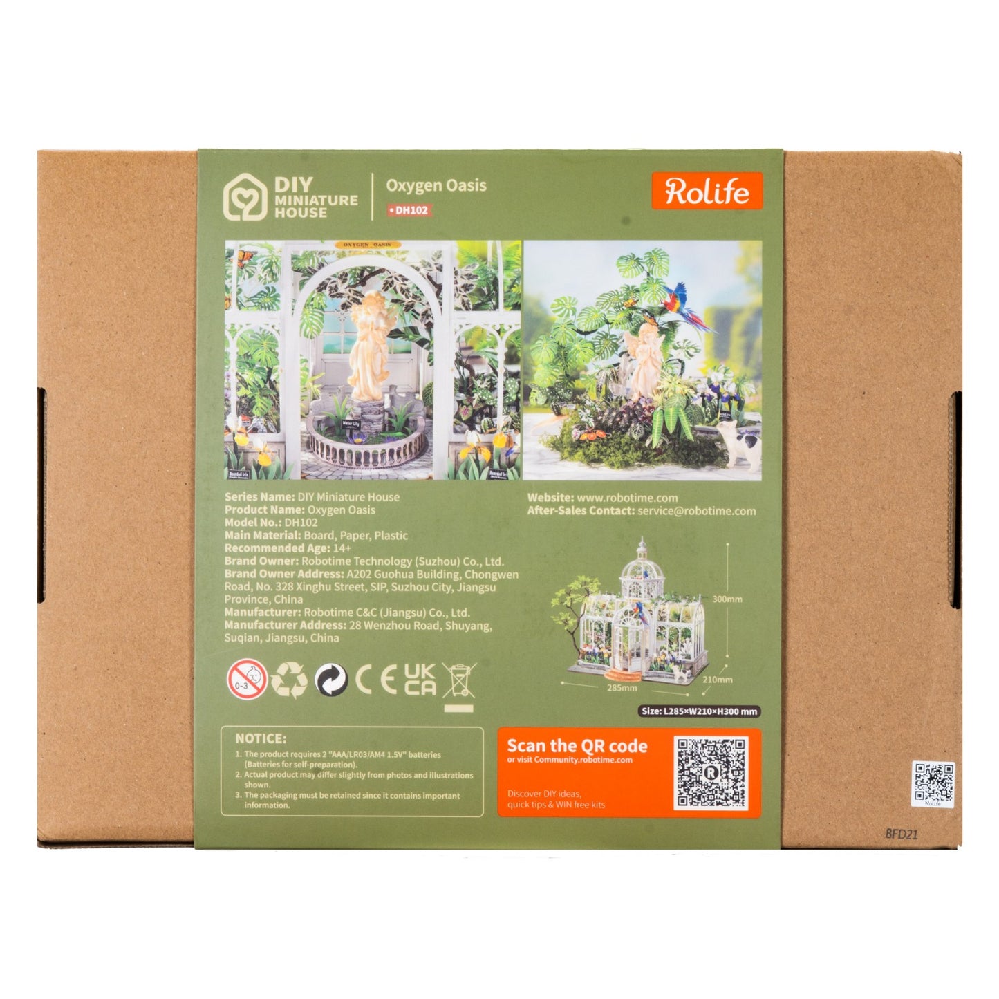Rolife 3D-Holz-Puzzle "Oygen Oasis - botanischer Wintergarten"