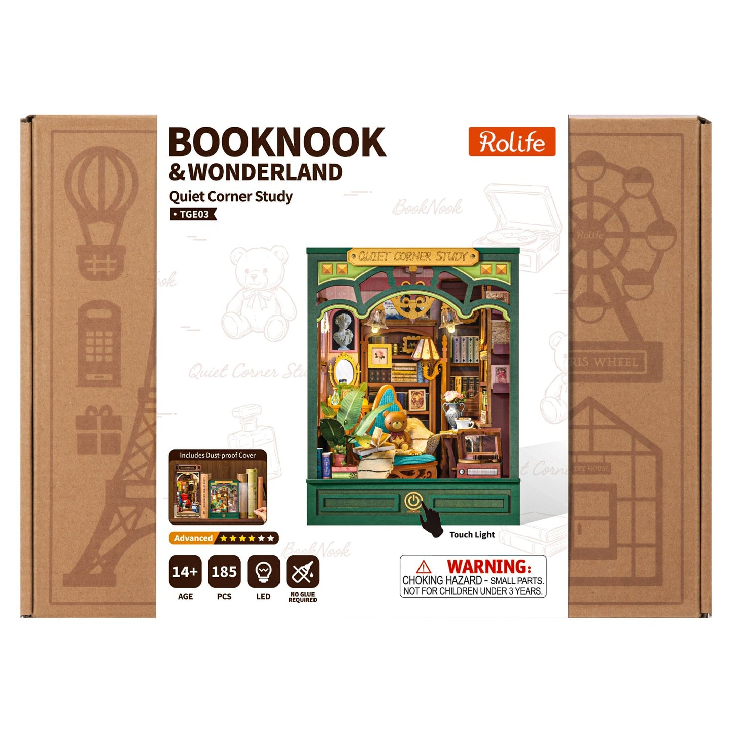 Rolife 3D-Holz-Puzzle Book Nook "Quiet Corner Study"