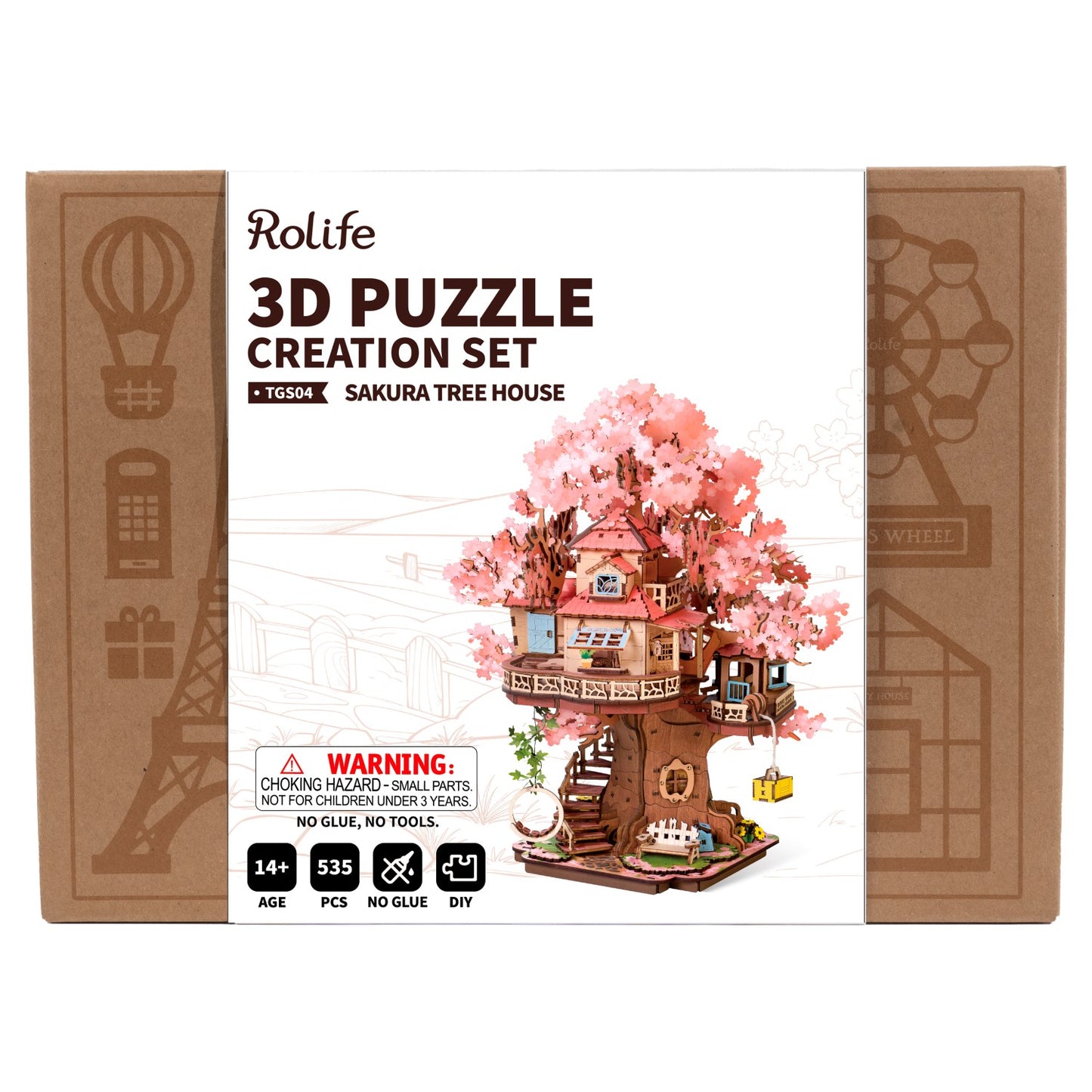 Rolife 3D-Holz-Puzzle Sakura Tree House / Baumhaus