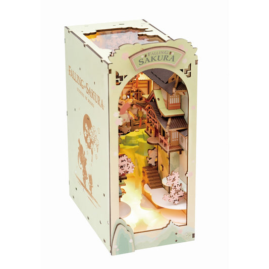 Rolife 3D-Holz-Puzzle Book Nook "Falling Sakura"