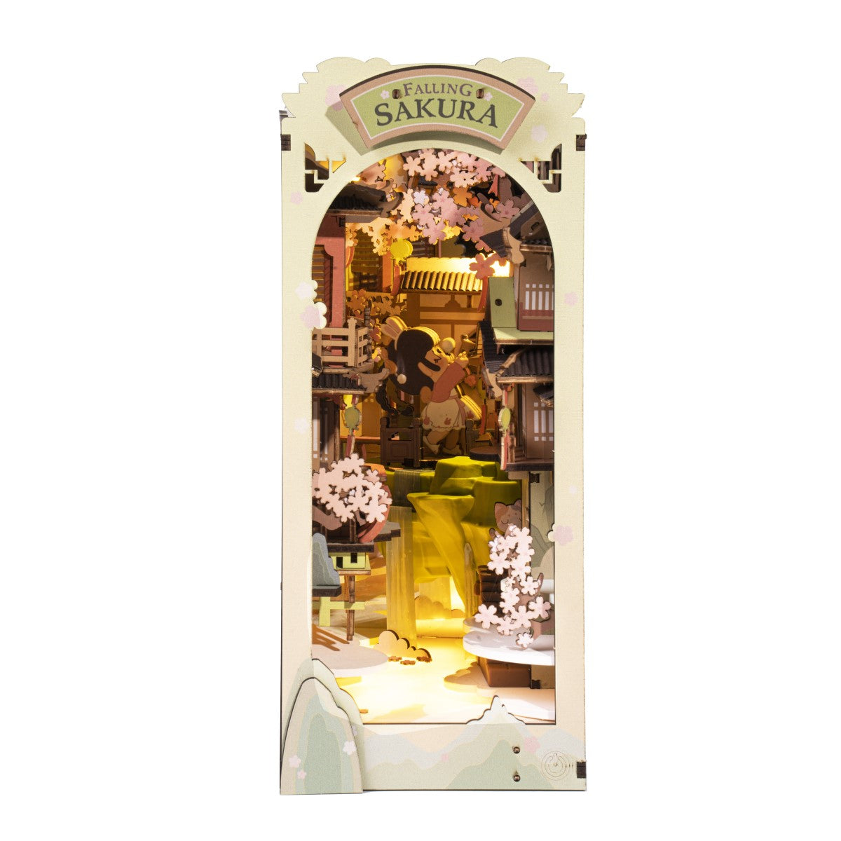 Rolife 3D-Holz-Puzzle Book Nook "Falling Sakura"