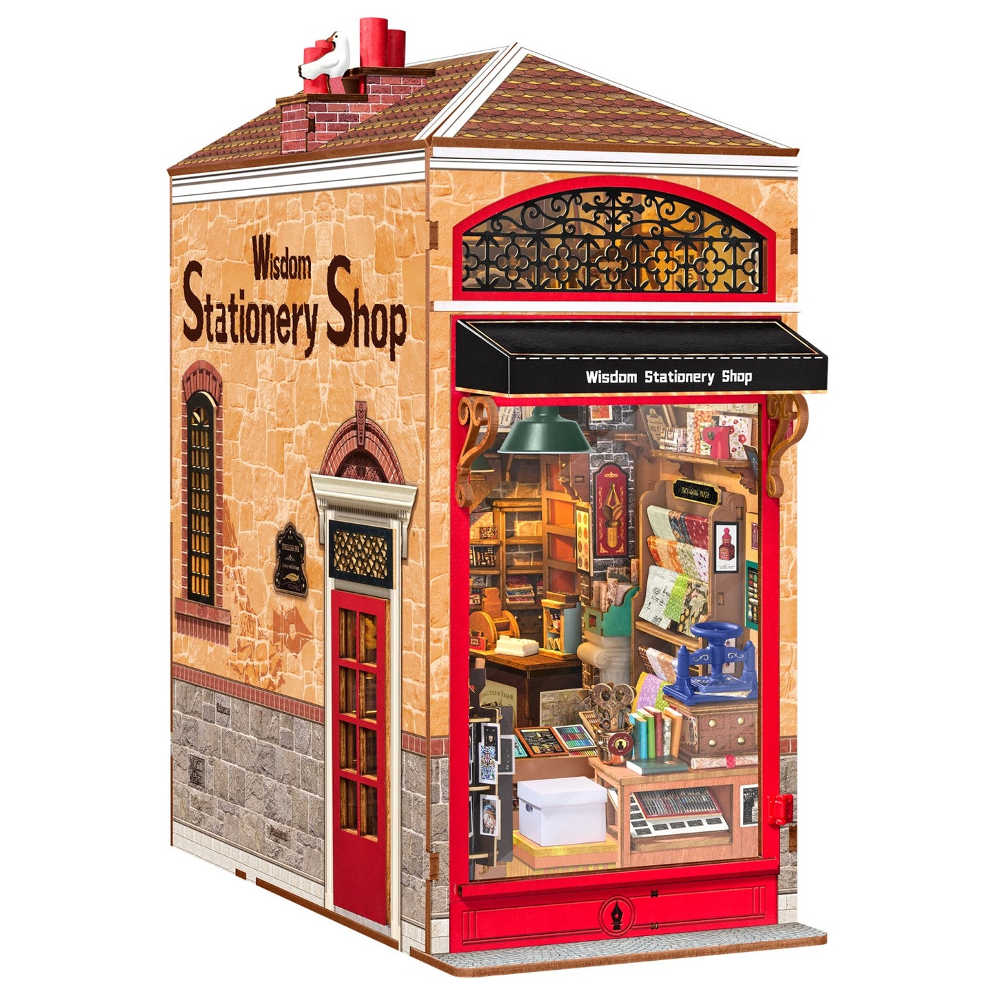 Rolife 3D-Holz-Puzzle Book Nook "Wisdom Stationery Shop"