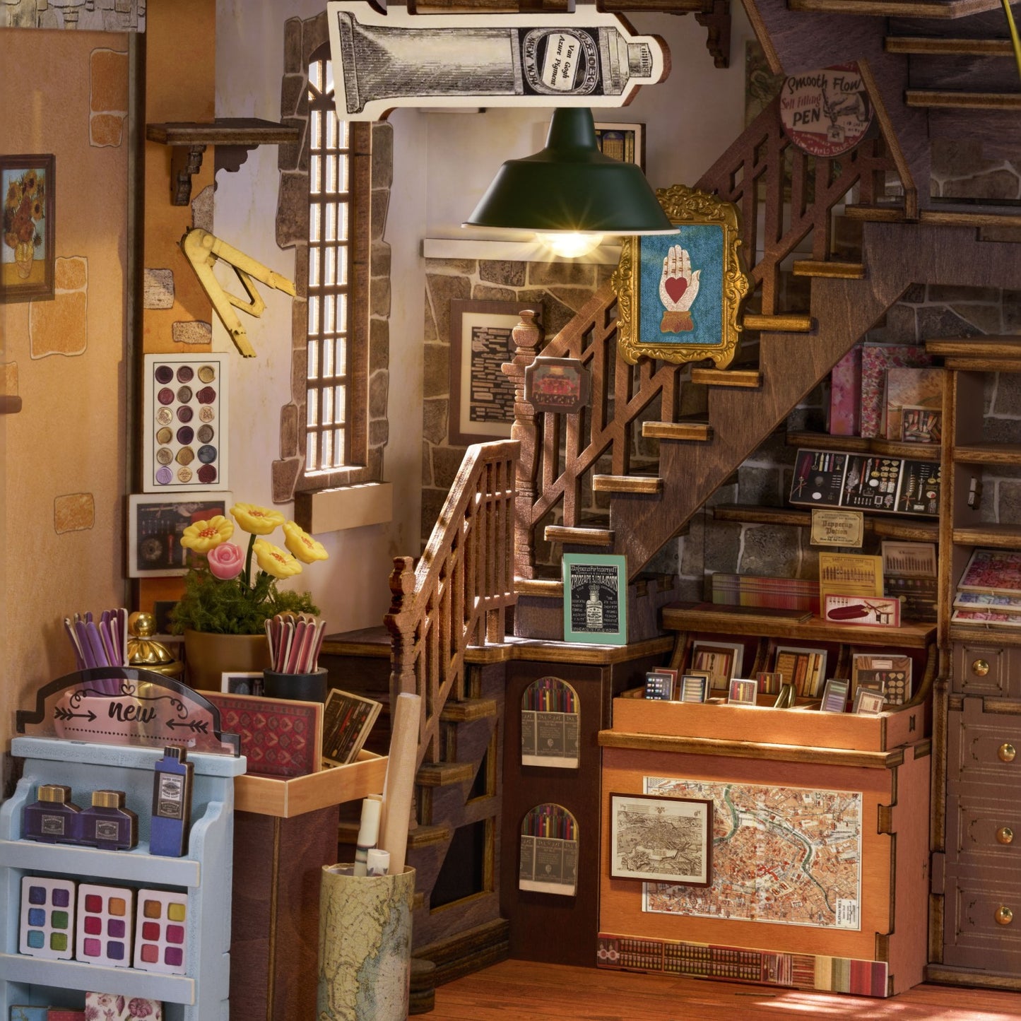 Rolife 3D-Holz-Puzzle Book Nook "Wisdom Stationery Shop"