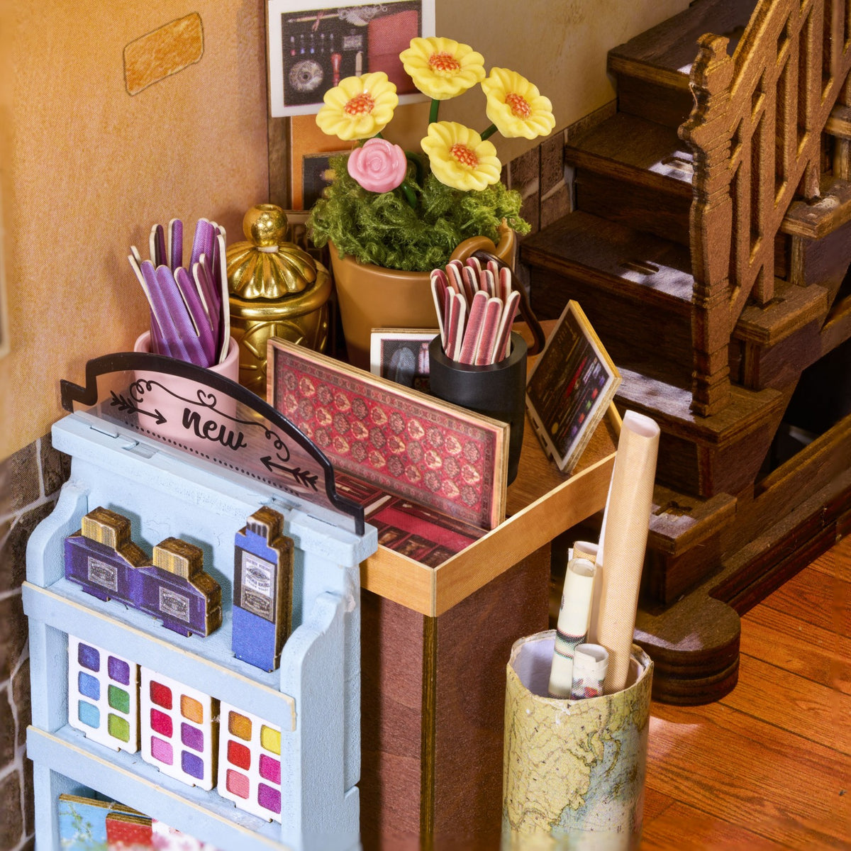 Rolife 3D-Holz-Puzzle Book Nook "Wisdom Stationery Shop"
