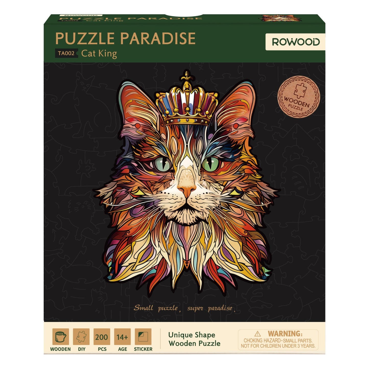 Rowood Holz-Puzzle Katze "Cat King"