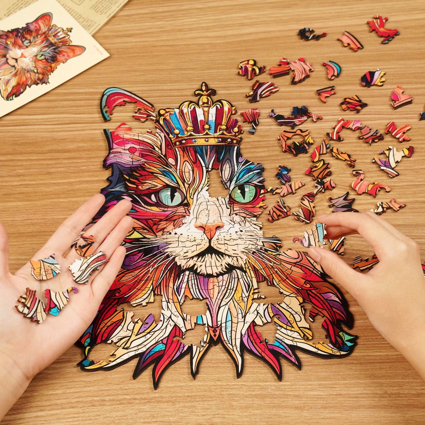 Rowood Holz-Puzzle Katze "Cat King"