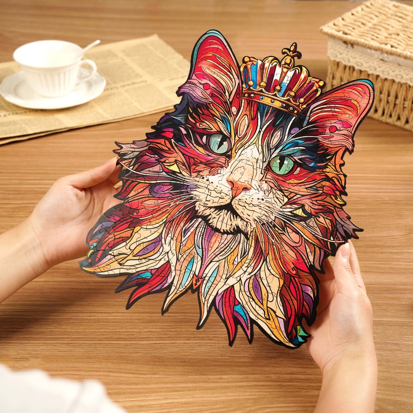 Rowood Holz-Puzzle Katze "Cat King"