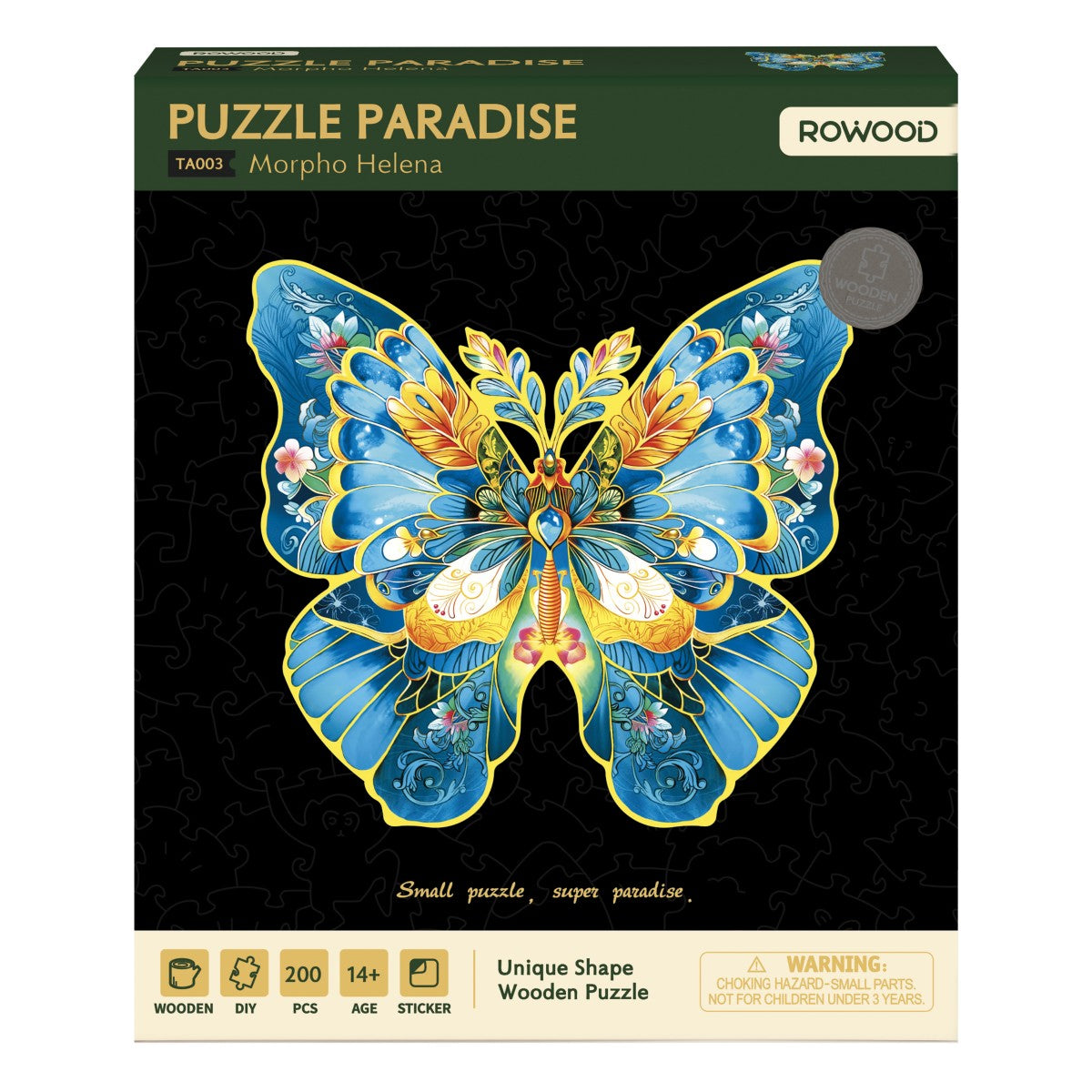 Rowood Holz-Puzzle Schmetterling / Morpho Helena