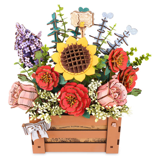 Rowood 3D-Holz-Puzzle Wooden Bloom Box