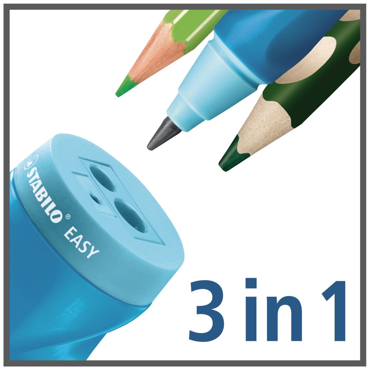 STABILO Bleistift EASYsharpener 3in1 Rechtshänder / petrol