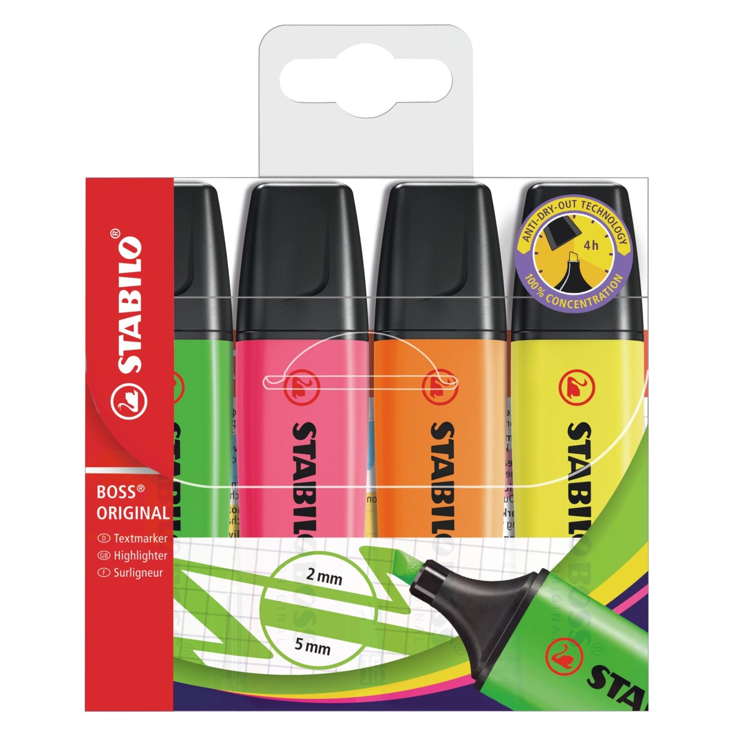 Stabilo Textmarker BOSS Original 4er Pack