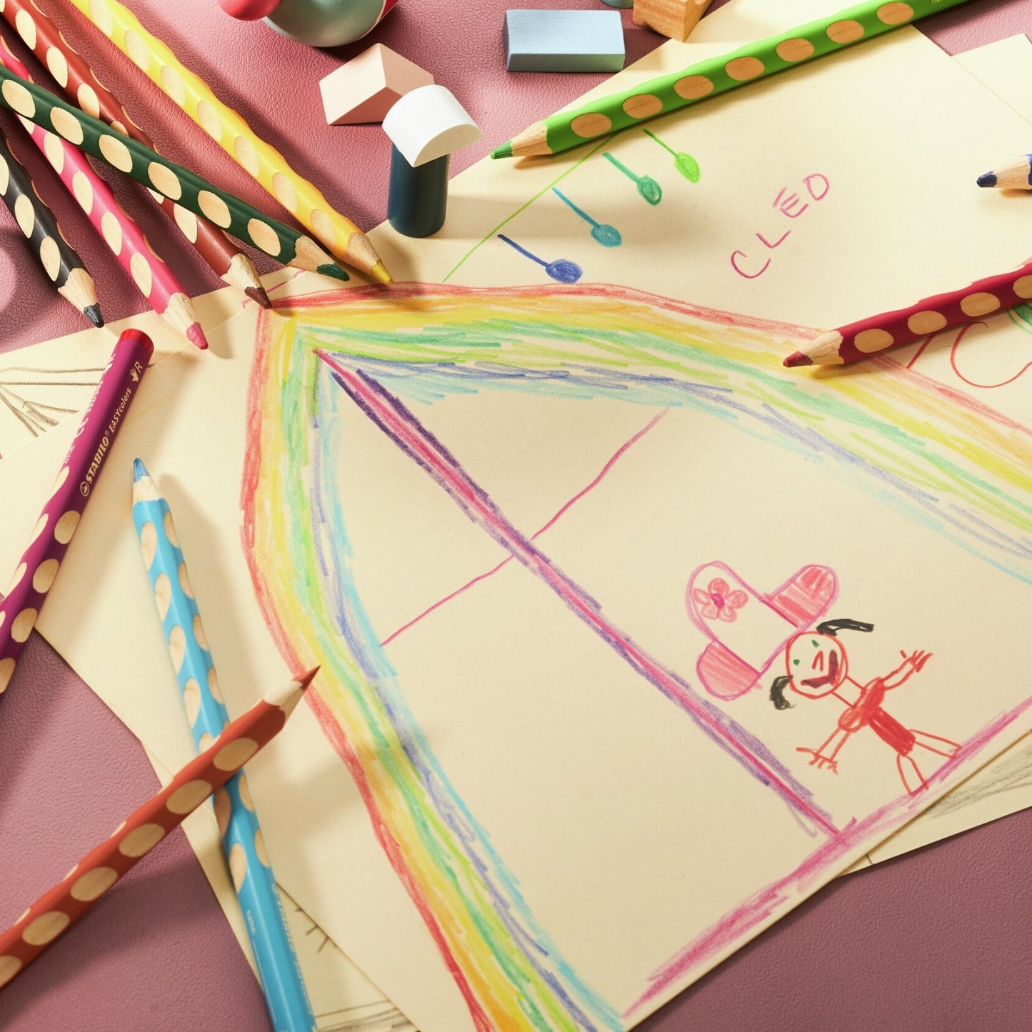 STABILO Bleistift EASYcolors Rechtshänder / 6er Pack