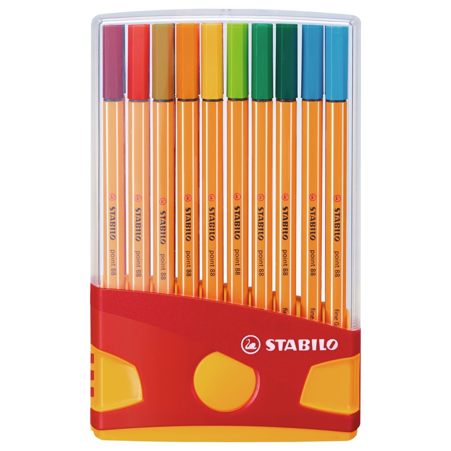 Stabilo Fineliner Point88 ColorParade / 20er Tischset rot/orange