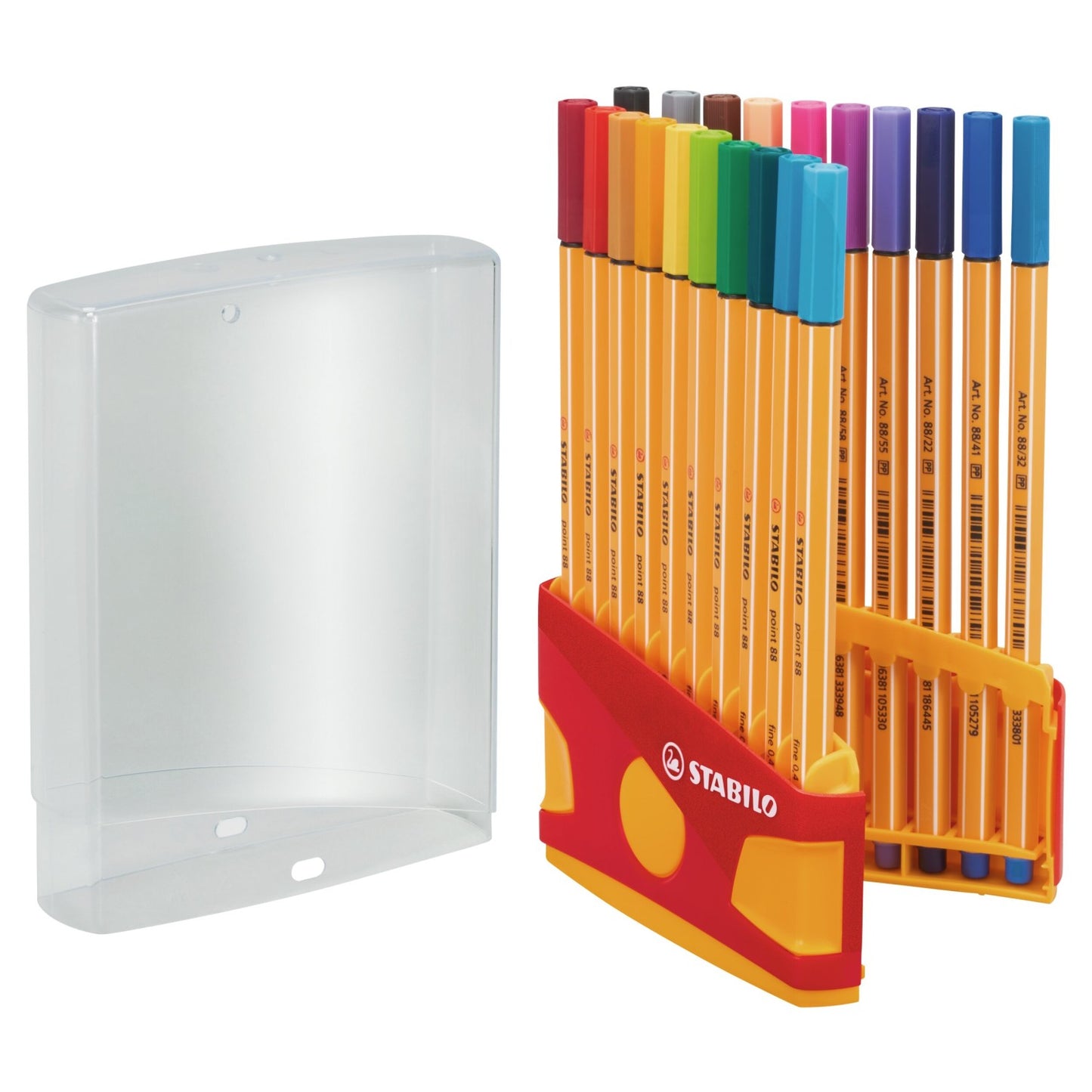 Stabilo Fineliner Point88 ColorParade / 20er Tischset rot/orange