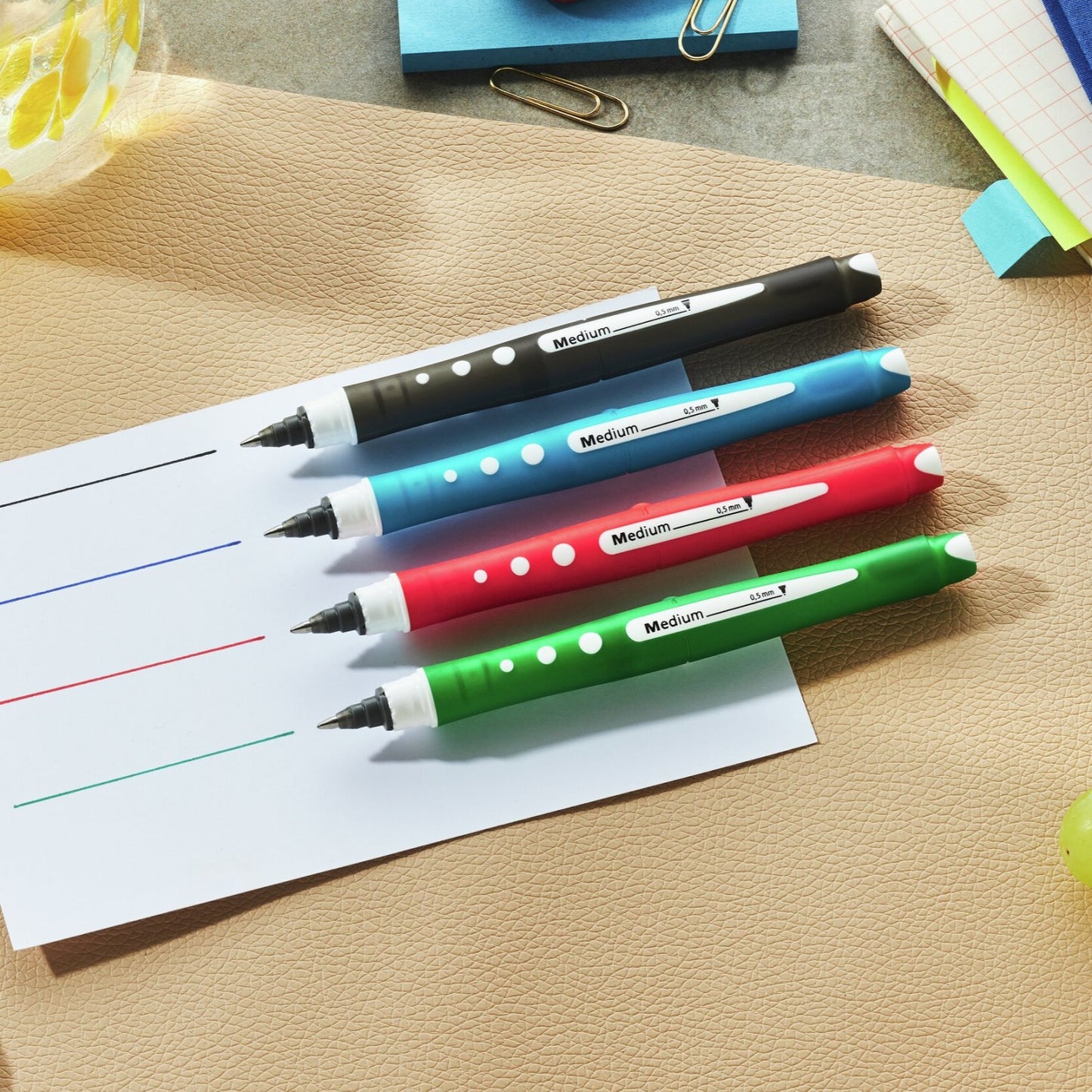 Stabilo Tintenroller worker+colorful medium 4er Pack