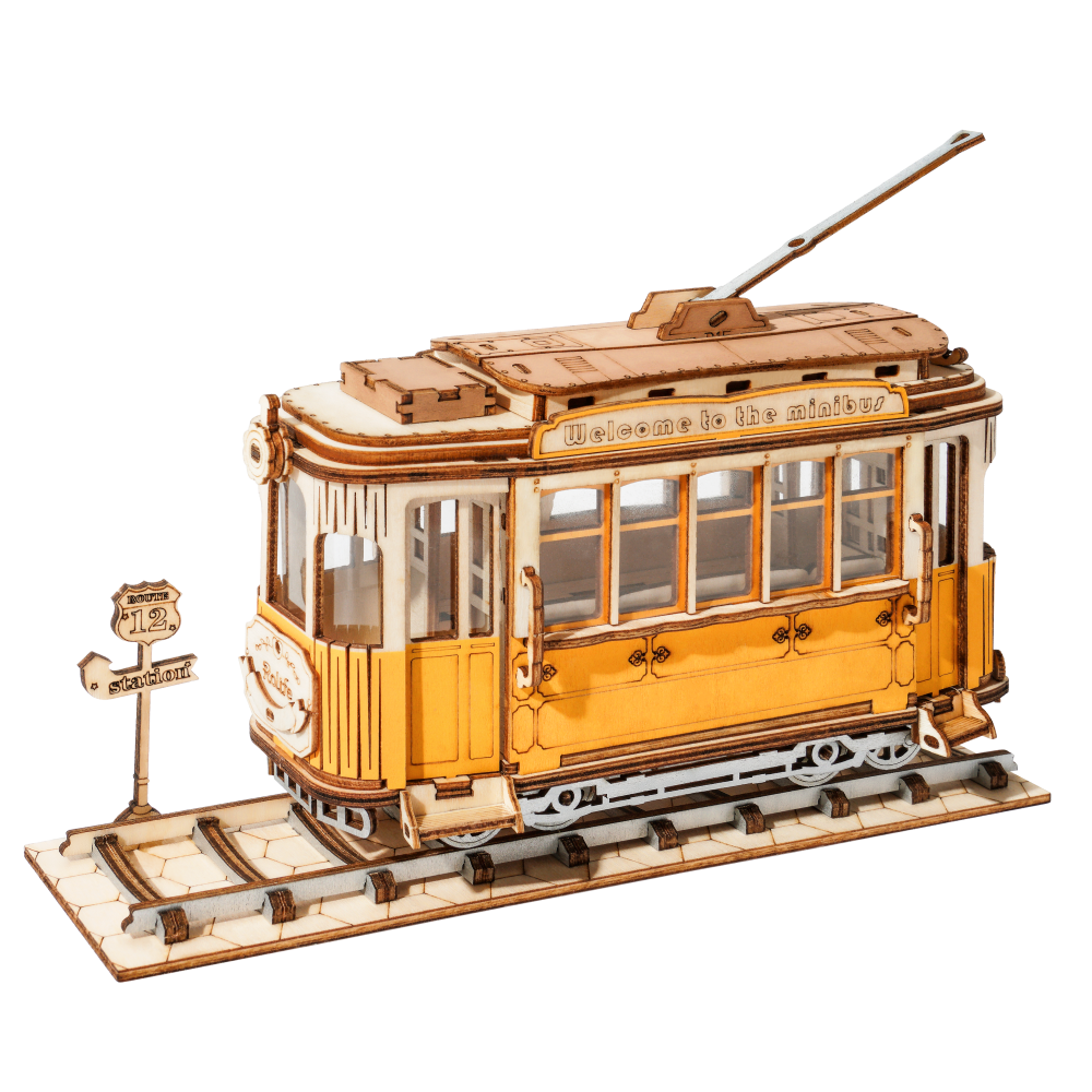 Rolife 3D-Holz-Puzzle Tram / Straßenbahn