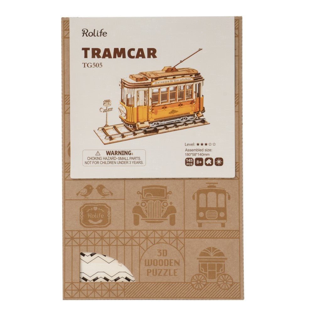 Rolife 3D-Holz-Puzzle Tram / Straßenbahn